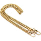 Model Worker DIY Iron Flat Chain Strap Handbag Chains Purse Chain Straps Shoulder Cross Body Replacement Straps with Metal Buckles (55", Gold)