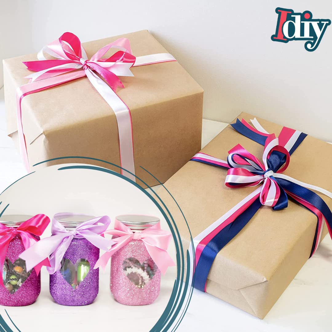 Buy now Satin Ribbon 36 Pack (1/4", 5 Yards Each) No Wire, DIY Arts & Crafts, Gift Wrapping Baskets, Wedding Decor, Sewing Projects, Party Favor Embellishment, Hair Bows, Floral, Baby Showers, Holiday Wreath at indiglob india