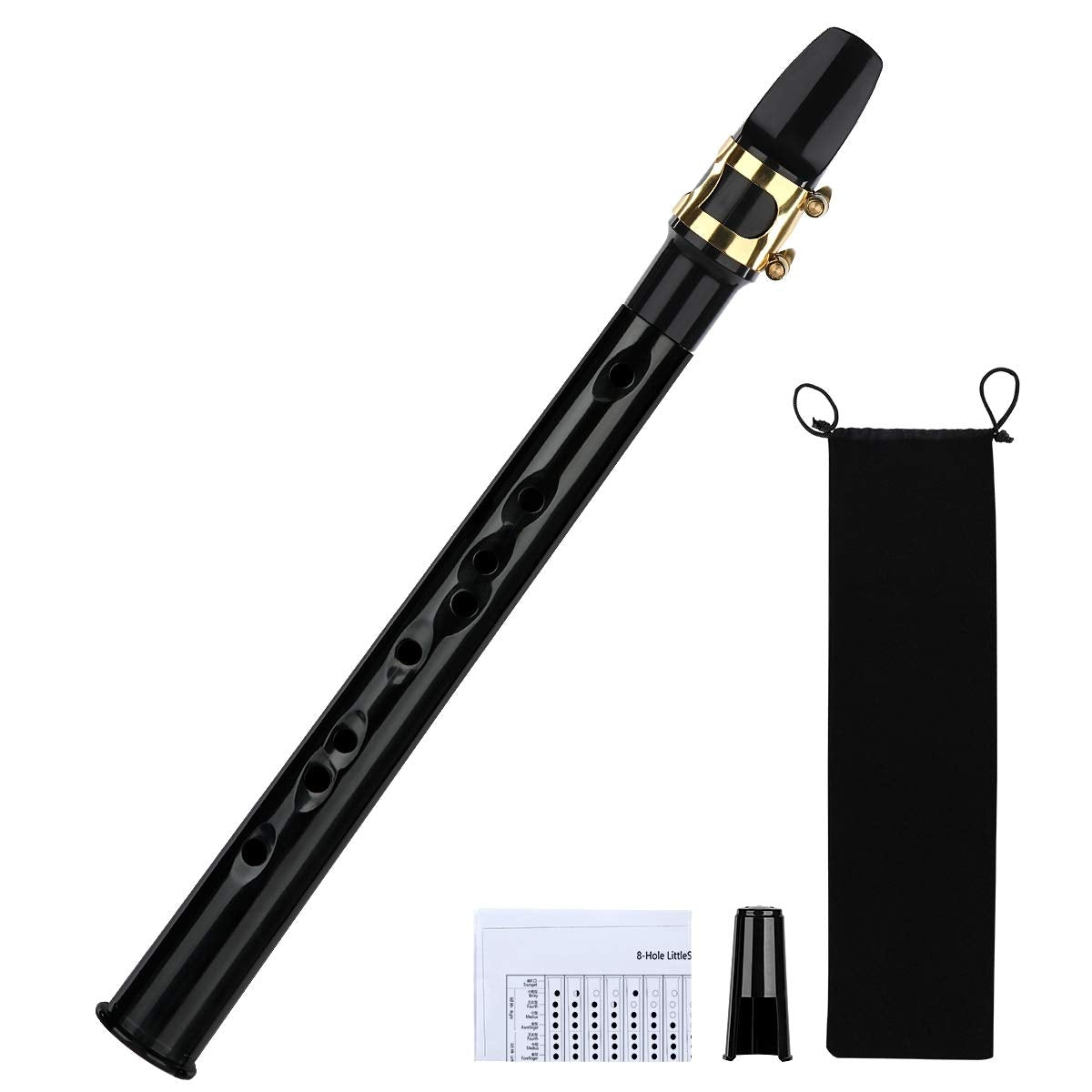 Buy now Pocket Saxophone Kit Mini Sax Portable Woodwind Instrument with Lid, Mouthpiece, Carrying Bag, Fingering Charts at indiglob india