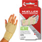 MUELLER Sports Medicine Compression Glove for Men and Women, Hand & Wrist Pain Relief Support, Ideal for Carpal Tunnel, Arthritis, Fits Right or Left, Beige