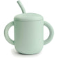 mushie 100% Silicone Training Cup & Straw for Toddlers | 6 Months+ (Shifting Sand)