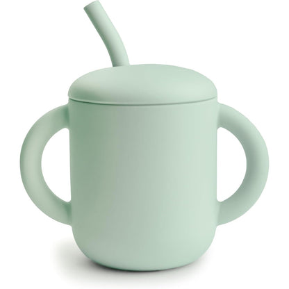 mushie 100% Silicone Training Cup & Straw for Toddlers | 6 Months+ (Shifting Sand)