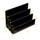 Buy now Acrylic Desktop File Sorter Thick Cast Holder for Document Paper Letter Book Envelope Laptop Office File Organizer Stand Rack on Office Desktop (Black) at indiglob india