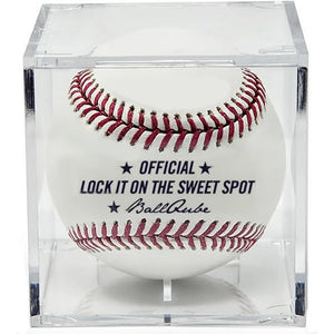 BallQube Baseball Display Case, UV Protected Square Clear Baseball Cube Memorabilia Display & Storage Sports Baseball Display Box Holder