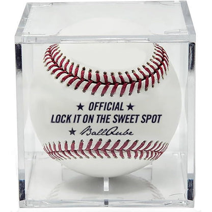 BallQube Baseball Display Case with Stand, UV Protection, Autograph Memorabilia Holder, Clear Cube for Official Size Ball - 6 Pack
