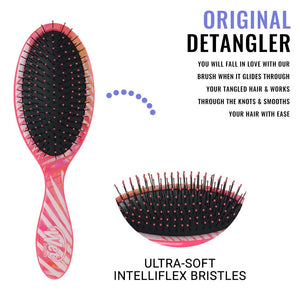 Wet Brush Original Detangler Hair Brush, Bamboo (Liquid Tropics) - Detangler Brush with Soft & Flexible Bristles - Detangling Brush for Curly Hair - Tangle-Free Brush for Straight, Thick, & Wavy Hair