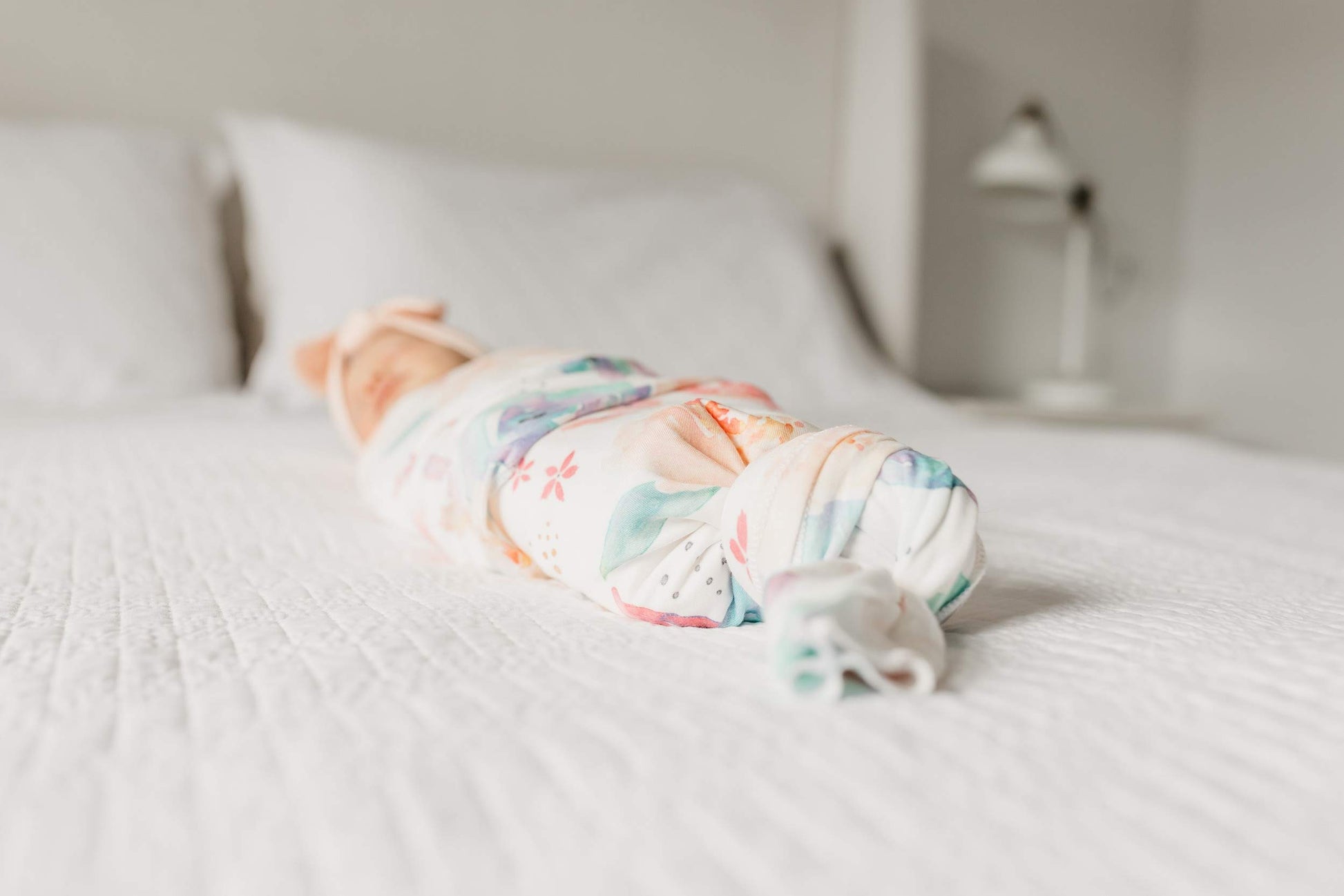 Buy now Copper Pearl Large Premium Knit Baby Swaddle Receiving Blanket Floral Bloom at indiglob india