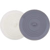 V-TOP Tub Stopper 2 Pack, 6 inches Large Silicone Drain Plug Hair Stopper Flat Suction Cover for Kitchen Gadgets Bathroom Accessories and Laundry - White&gray