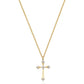 Valloey Rover Cross Pendant Chain Necklace,14K Gold Plated Dainty Cute Lucky Cross Tiny Pendant Necklaces for Women Men Jewelry Gifts