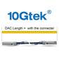 10Gtek 1.25G SFP DAC Twinax Cable - Gigabit Passive Direct Attach Copper Twinax SFP Cable for Cisco SFP-1GBASE-CU2M, Ubiquiti UniFi, Fortinet, Netgear, TP-Link and More, 2-Meter(6.6ft)