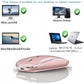 Wireless Mouse for MacBook Pro MacBook Air MacBook Laptop Mac iMac Desktop Computer Chromebook Win7/8/10/11 PC HP Dell Laptop 2.4 USB/USB C Mouse (Rose Gold)