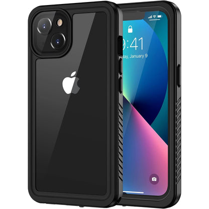 Lanhiem for iPhone 13 Case, IP68 Waterproof Dustproof Shockproof Cases with Built-in Screen Protector, Full Body Sealed Protective Front and Back Cover for iPhone 13, 6.1 inch (Black)