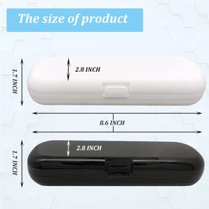 2 Pcs Electric Toothbrush Travel Case, Portable Travel Toothbrush Holder for Electric Toothbrush Set (White and Black)