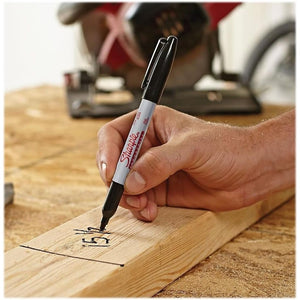 Sharpie Industrial Permanent Markers, Fine Point, Black, Box of 12