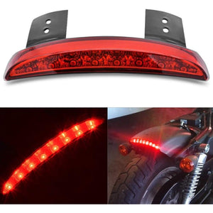 KATUR Motorcycle 8 LED Stop Chopped Fender Edge Running Brake Rear Tail Light Compatible with Harley Sportster XL 883N 1200N XL1200V XL1200X Red Light