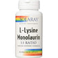 SOLARAY L-Lysine Monolaurin Immune Support Supplement, 1:1 Ratio for Immune System Function, 500 mg Each, 60-Day Money Back Guarantee, 30 Servings, 60 VegCaps