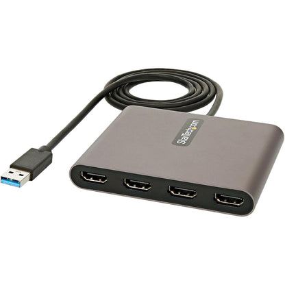 StarTech.com USB 3.0 to Quad HDMI Adapter, USB to 4x HDMI Monitor Converter for Windows, TAA (no support for macOS/ChromeOS/Linux)