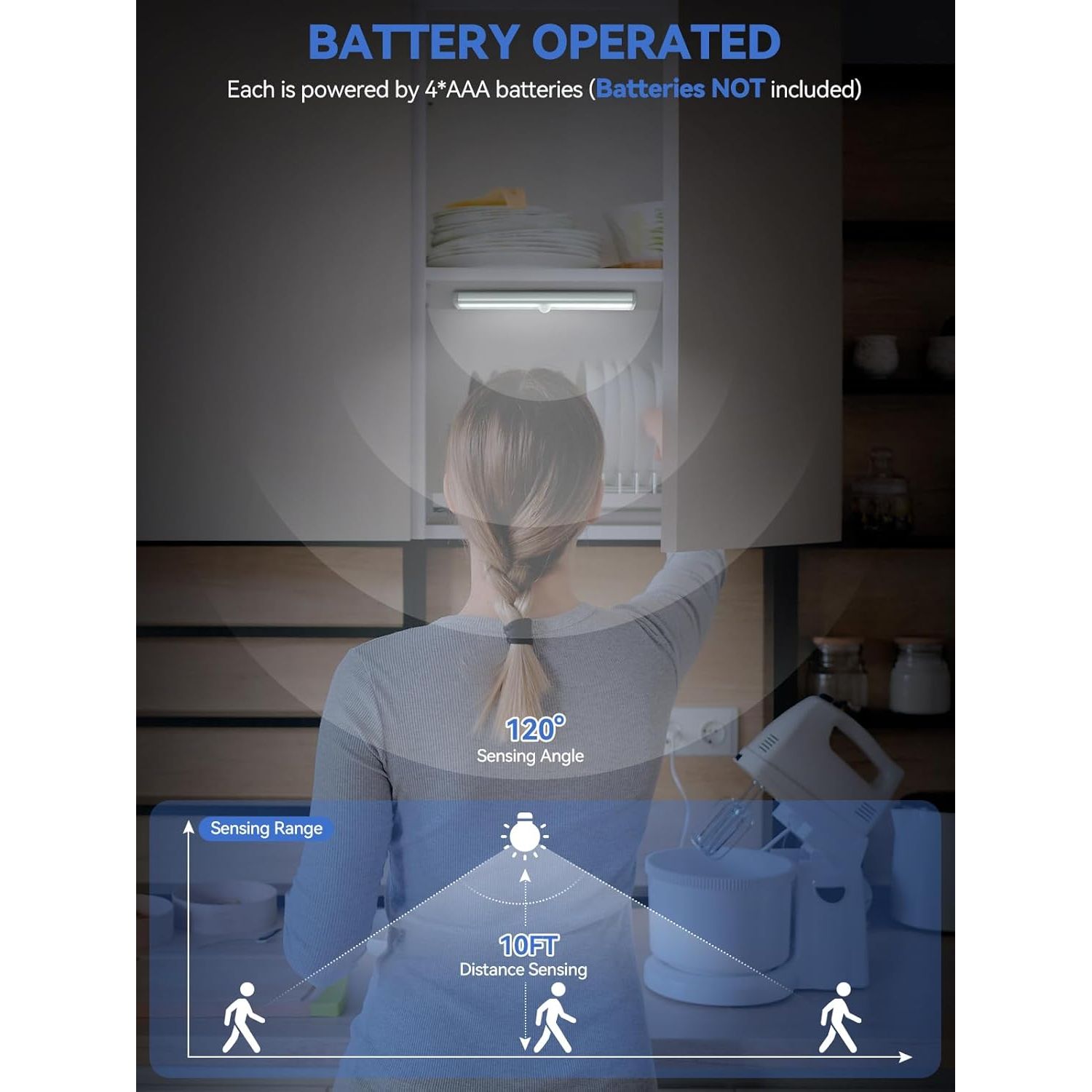 Buy now Under Cabinet Lights OxyLED 3 Pack Motion Sensor Lights Closet Only Battery Operated10 Led Wireless Indoor Motion Activated Cabinet Lights for Kitchen Pantry Stair Cannot Recharge at indiglob india