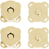 Magnetic Snaps Buttons Plum Magnetic Snap Closures for Purses Bags Clothes Handbags Scrapbooking,Magnetic Purse Closure Fasteners,Sewing on Magnetic Snaps for DIY Craft (15mm) (Silver) - Gold