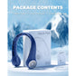 Portable Neck Fan, 4000mAh Rechargeable Bladeless Cooling Fan with 360° Airflow, 3-Speed Personal Cooler for Women Mom, Stylish Gift for Travel, Gym, Office, Blue