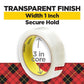 Scotch Transparent Tape, Clear Tape Engineered for Office and Home Use, 3 Inche Core, 1 in x 2592 in, 3 Rolls