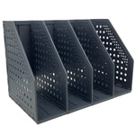 Buy now Sutekus Collapsible File Holder Desk Organizer File Folder Holder Organizer for Desk Office Home Organization, 4 Compartments (Black) at indiglob india