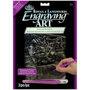Royal and Langnickel Holographic Engraving Art, Motorcycle Racing