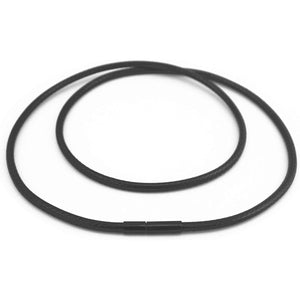 Glory Qin 3mm Black Braided Leather Cord Wax Wire Leather Cord Chain Stainless Steel Rice Clasps Necklace Rope Chain 16 to 28 Inch (18 Inches)