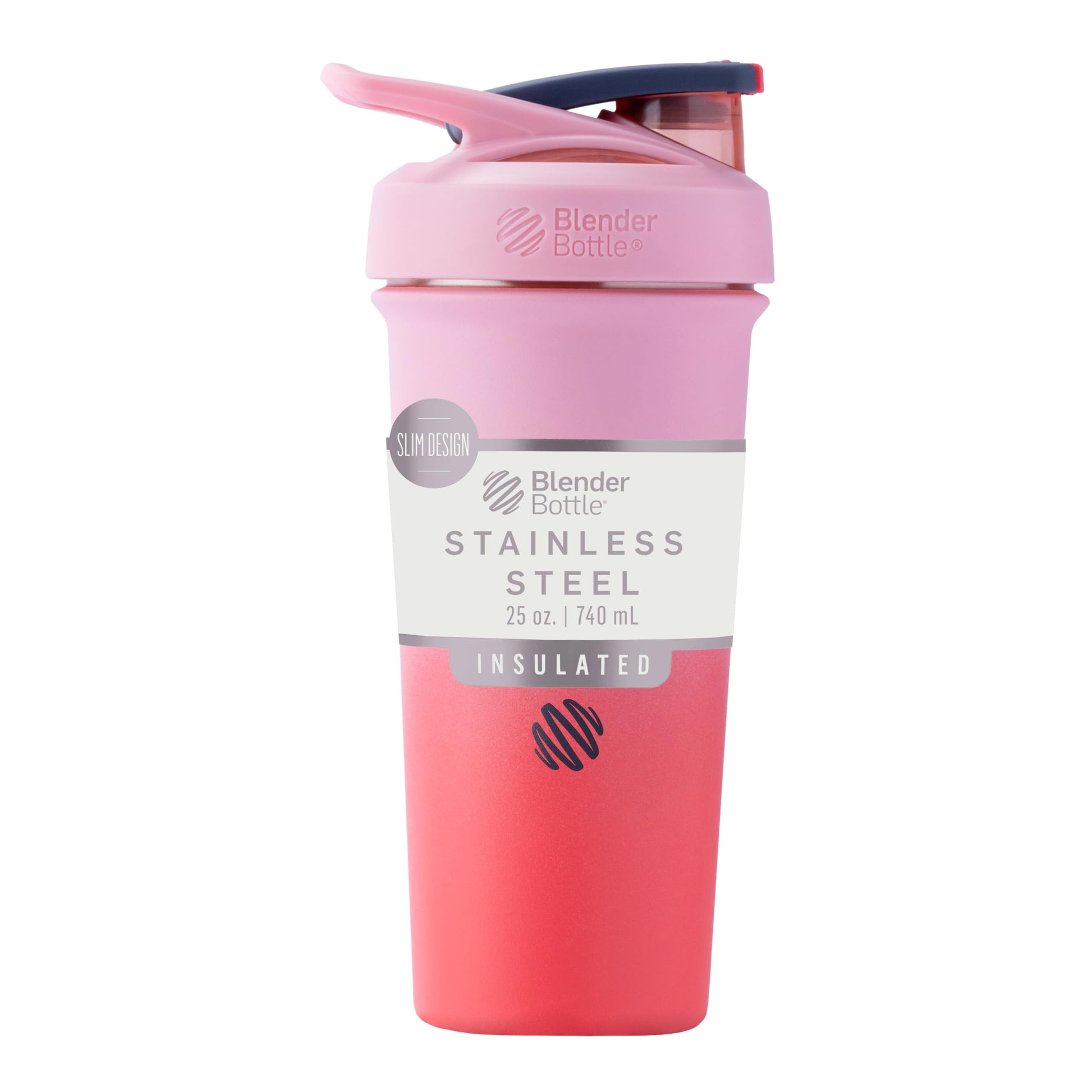 Buy now BlenderBottle Strada Shaker Cup Insulated Stainless Steel Water Bottle with Wire Whisk, 24-Ounce, Black at indiglob india
