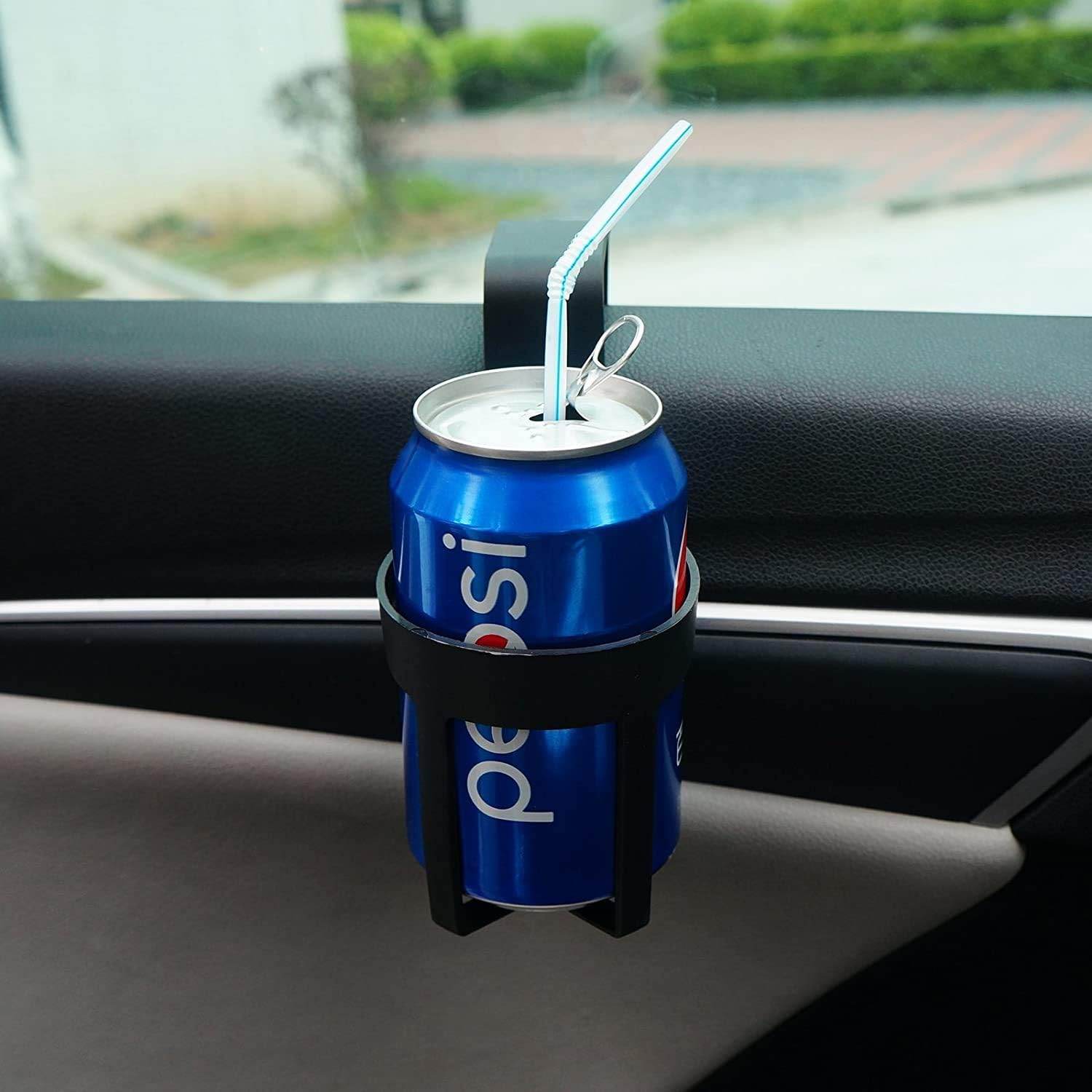 2-Pack Black Auto Car Vehicle Cup Holders Can Drink Bottle Container Hook for Truck Interior, Window Dash Mount - My Store