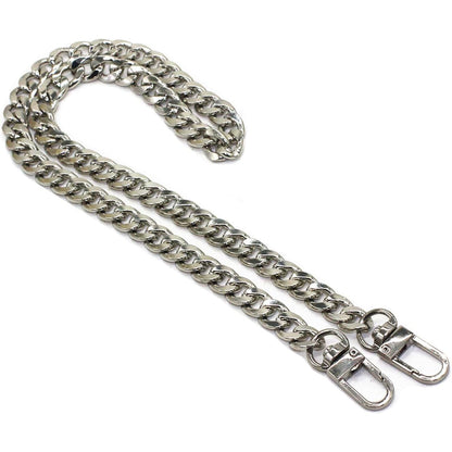 Model Worker DIY Iron Flat Chain Strap Handbag Chains Purse Chain Straps Shoulder Cross Body Replacement Straps with Metal Buckles (55", Gold)