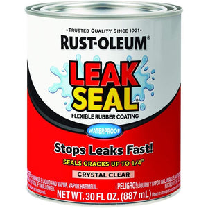 Rust-Oleum 275116 LeakSeal Flexible Rubber Coating, 30 oz, Crystal Clear