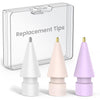 Delidigi 5 Pack Replacement Tips Compatible with Apple Pencil Pro/2nd Generation/1st Gen/USB C, Wear-Resistant iPencil Nibs Accessories Fine Point Precise Control Pen Like Tips - White Pink Lavender