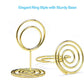 20pcs Mini Place Card Holders, Cute Table Number Holders, Small Size Table Card Holder Tables Number Stands, Wire Photo Picture Menu Clips for Wedding centerpieces, Anniversary Party (Gold)
