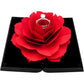 wonuu Engagement Ring Box,Ring Rose Box Surprise Jewelry Storage Holder for Woman as Proposal Engagement Wedding Ring Jewelry Gift ect. (Heart Shaped-Red)