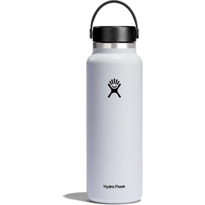 Hydro Flask Water Bottle - Insulated Stainless Steel - Wide Mouth Flex Lid, Non Spill, Leakproof and Refillable in 40 Oz