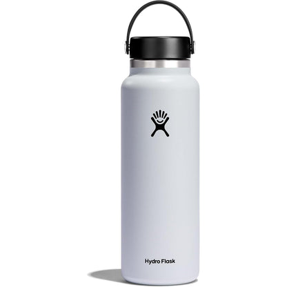Hydro Flask Water Bottle - Insulated Stainless Steel - Wide Mouth Flex Lid, Non Spill, Leakproof and Refillable in 40 Oz