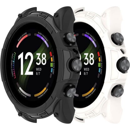 Compatible for Fossil Gen 6 42MM 44MM Case Protective Bumper Cover Case for Fossil Gen 6 Smartwatch Accessories (Gen 6 44MM, Black&Black)