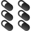 Laptop Camera Cover Slide, Phone Camera Cover Slide, 6 Pack Ultra Thin Webcam Cover Slide for Laptop, Desktop, PC, Tablet, Smartphone, Protect Your Privacy and Security(Black) - Black (Small 6 Pcs)