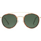 SOJOS Retro Vintage Round Polarized Sunglasses for Women Men Small Double Bridge Circle Sunnies SJ1104