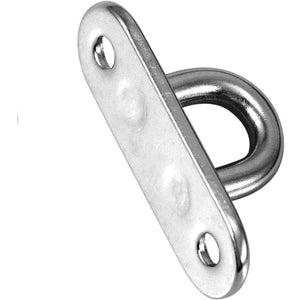 4 Pcs 3.1 Inch 304 Stainless Steel Ceiling Hooks Pad Eyes Plate Marine Hardware Hooks with Screws