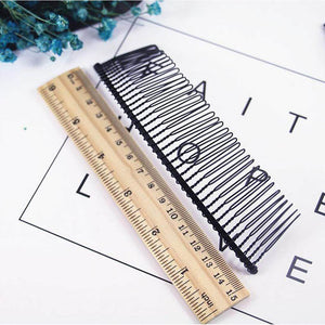 10 PCS Long Metal Wire Hair Clips for Bridal Wedding Party - 40 Teeth/15cm Twist Barrettes Pins Veil Combs Bulk for Women Girls (Black) - My Store