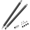 Stylus Pens for Touchscreen,2 Pack High Sensitivity & Precision Magnetic Disc Stylus Pen for iPad/Apple/iPhone/Samsung/Android All Capacitive Touch Screen - Black/Black