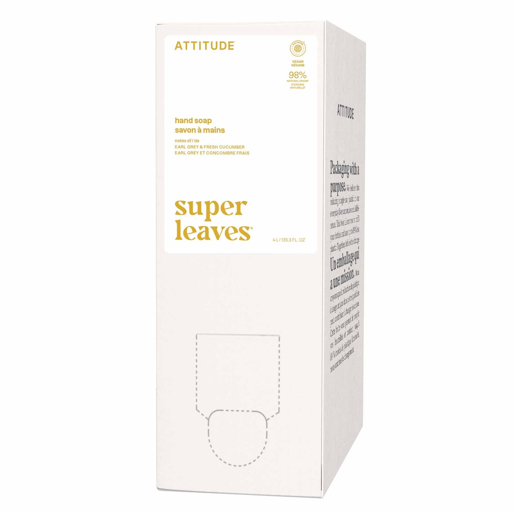 Buy now ATTITUDE Liquid Hand Soap, EWG Verified, Plant and Mineral-Based, Vegan Personal Care Products, Coconut & Wild Berries Scent, 16 Fl Oz Earl Grey & Fresh Cucumber 135.26 Fl Oz (Pack of 1) at indiglob india