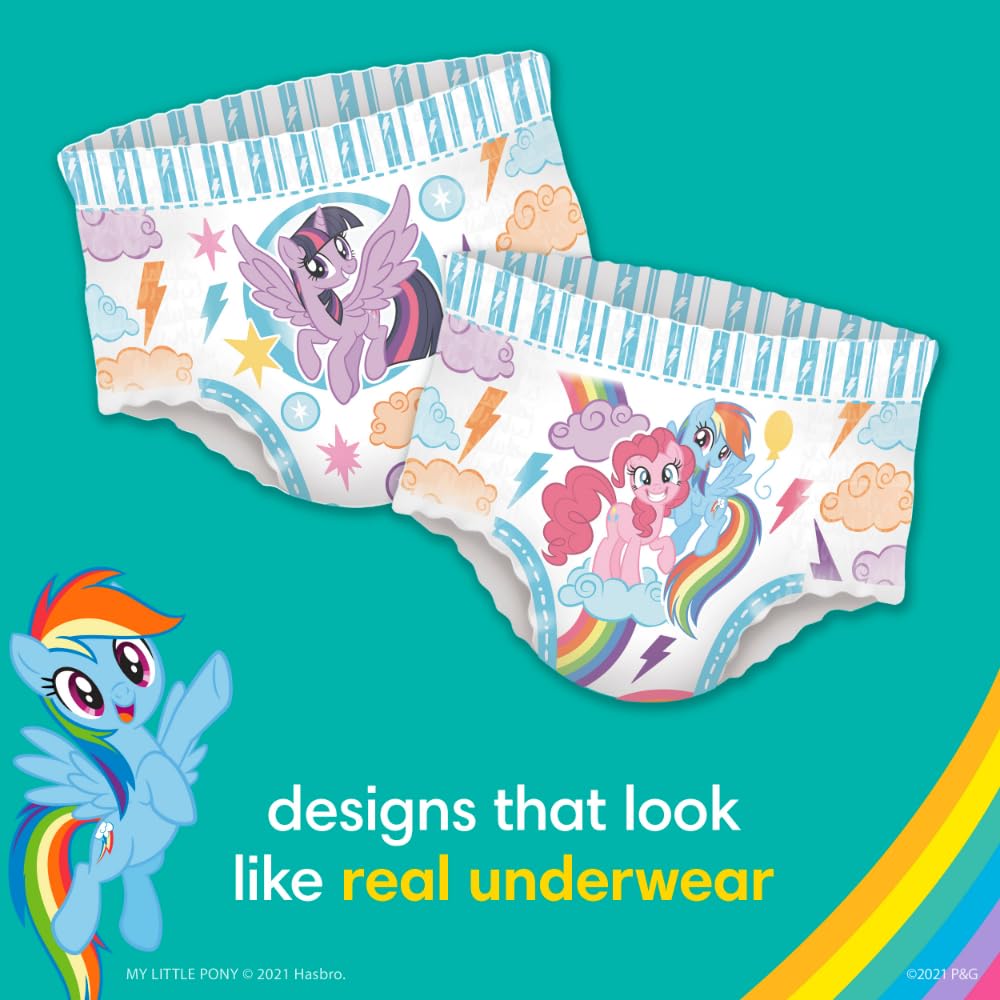 Buy now Pampers Training Pants - Easy Ups Girls & Boys - Size 4T-5T, 18 Count, My Little Pony Potty Underwear (Packaging May Vary) at indiglob india