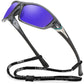 Buy now FAGUMA Sports Polarized Sunglasses For Men Cycling Driving Fishing UV400 Protection Grey Transparent Frame Mazarine Lens（non-mirrored） at indiglob india