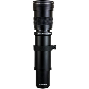 Opteka 420-1600mm f/8.3 HD Telephoto Zoom Lens for Nikon D5, D4S, DF, D4, D3, D810, D800, D750, D610, D600, D500, D7500, D7200, D7100, D5600, D5500, D5300, D3400, D3300 and D3200 Digital SLR Cameras
