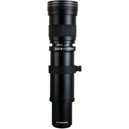 Opteka 420-1600mm f/8.3 HD Telephoto Zoom Lens for Nikon D5, D4S, DF, D4, D3, D810, D800, D750, D610, D600, D500, D7500, D7200, D7100, D5600, D5500, D5300, D3400, D3300 and D3200 Digital SLR Cameras
