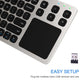 Buy now Arteck 2.4G Wireless Touch TV Keyboard with Easy Media Control and Built-in Touchpad Mouse Solid Stainless Ultra Compact Full Size Keyboard -Connected Computer, Smart TV, HTPC at indiglob india