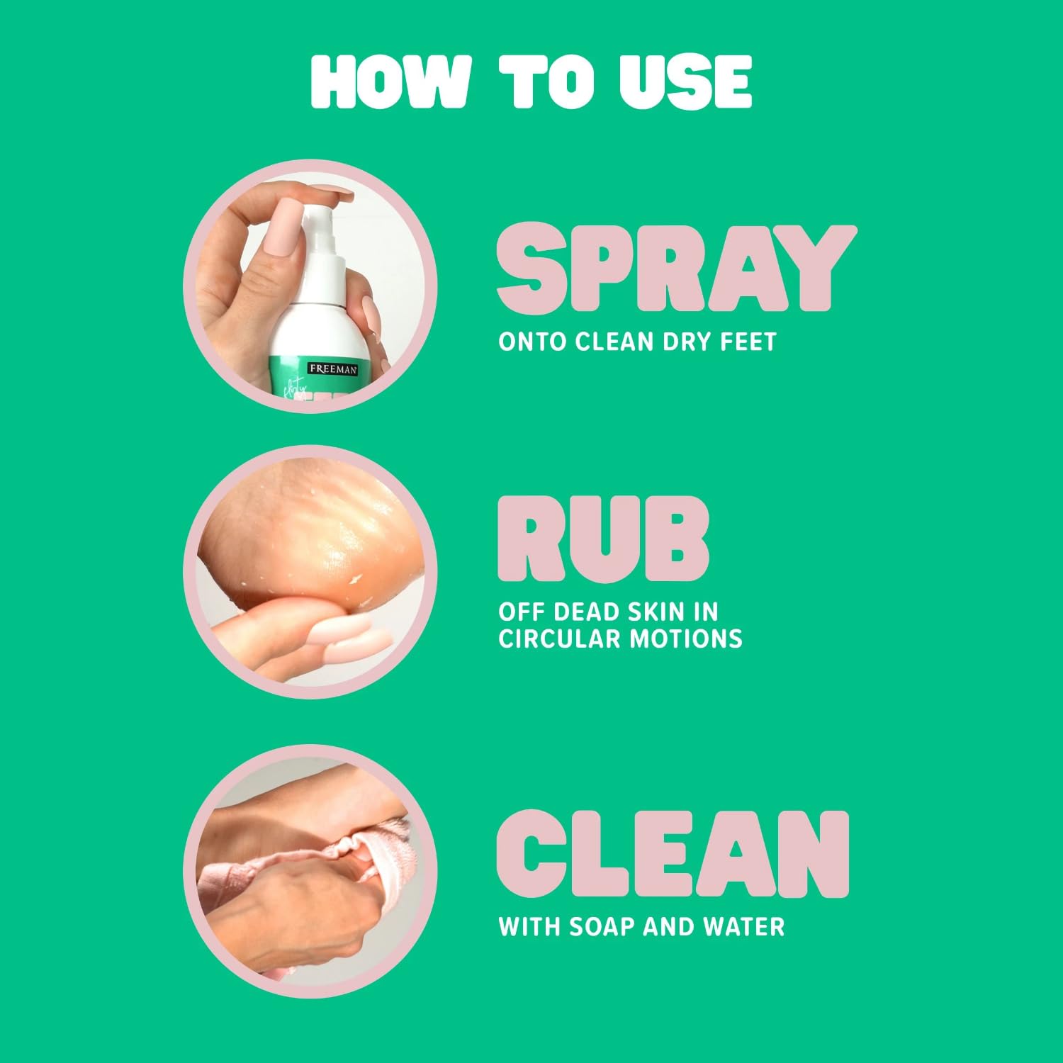 Buy now Freeman Flirty Feet Instant Foot Peeling Spray, Exfoliating Foot Mask For Summer, Moisturizing & Smooth Dry, Cracked Heels, Remove Dead Skin Quickly, Cruelty-Free & Vegan, 4 fl.oz./ 118 ml Bottle at indiglob india